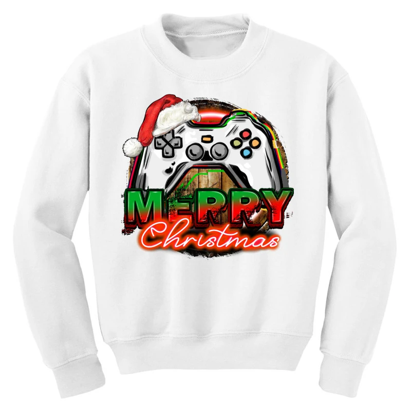 Gamer Merry Christmas Youth Sweatshirt 5 Gamer Merry Christmas Youth Sweatshirt - Image 3