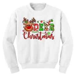Deer Christmas Reindeer Youth Sweatshirt -Noel Outfits Store pd.2526287848.52.25057724.s3.1 front white ffffff none x0y0 169 800x800 1