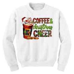 Coffee And Christmas Cheer Youth Sweatshirt -Noel Outfits Store pd.2526288362.52.25057716.s3.1 front white ffffff none x0y0 169 800x800 1