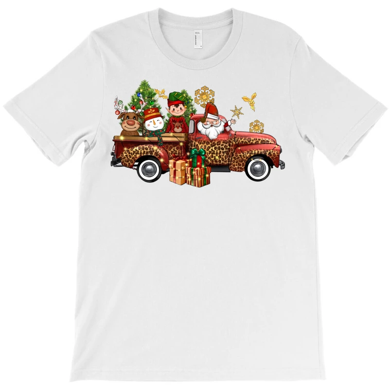 Christmas Truck Elf Santa Snowman Reindeer T-Shirt 5 Christmas Truck Elf Santa Snowman Reindeer T-Shirt - Image 3