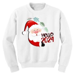 Santa Claus Happy Christmas 2024 Youth Sweatshirt -Noel Outfits Store pd.2526295466.52.25086440.s3.1 front white ffffff none x0y0 169 800x800 1