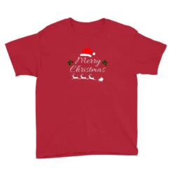 Merry Christmas Unique Youth Tee -Noel Outfits Store pd.2526297078.37.25086702.s3.1 front red ffffff none x0y0 129 800x800 1