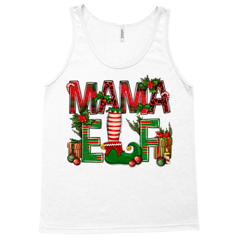 Christmas Mama Elf Tank Top 5 Christmas Mama Elf Tank Top - Image 3