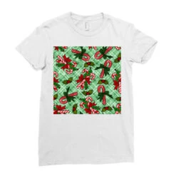 Christmas Candy Cane Ladies Fitted T-Shirt -Noel Outfits Store pd.2526304964.36.25057676.s3.2 front white ffffff none x0y0 154 800x800 1