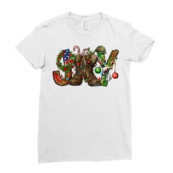 Army Christmas Joy Ladies Fitted T-Shirt -Noel Outfits Store pd.2526317028.36.25057639.s3.1 front white ffffff none x0y0 154 800x800 1