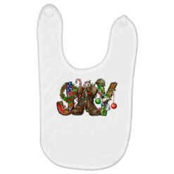 Army Christmas Joy Baby Bibs