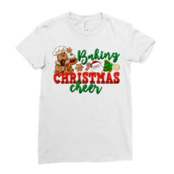 Baking Christmas Cheer Ladies Fitted T-Shirt -Noel Outfits Store pd.2526318304.36.25057636.s3.1 front white ffffff none x0y0 154 800x800 1