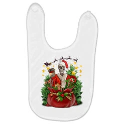 Santa Skeleton Christmas Baby Bibs