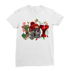 Christmas Joy Skeleton Ladies Fitted T-Shirt -Noel Outfits Store pd.2526320700.36.25057530.s3.1 front white ffffff none x0y0 154 800x800 1