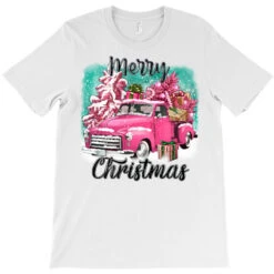 Pink Merry Christmas Truck T-Shirt -Noel Outfits Store pd.2526354337.24.25087100.s3.1 front white ffffff none x0y0 180 800x800 1