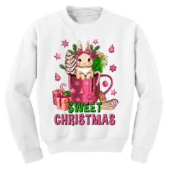 Pink Sweet Christmas Hot Chocolate Coffee Cup Youth Sweatshirt -Noel Outfits Store pd.2526354677.52.25087097.s3.1 front white ffffff none x5.5y0 158 800x800 1