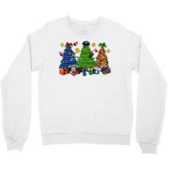 Police Christmas Trees Crewneck Sweatshirt -Noel Outfits Store pd.2526354904.32.25087092.s3.1 front white ffffff none x0y0 124 800x800 1