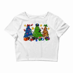 Police Christmas Trees Crop Top