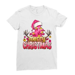 Pink Merry Christmas Ladies Fitted T-Shirt -Noel Outfits Store pd.2526355035.36.25087096.s3.1 front white ffffff none x0y0 154 800x800 1
