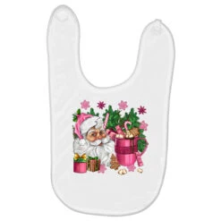 Pink Christmas Hot Chocolate Coffee Cup With Santa Baby Bibs
