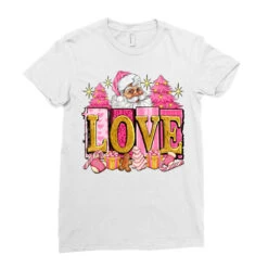 Pink Christmas Love Ladies Fitted T-Shirt -Noel Outfits Store pd.2526359390.36.25087076.s3.1 front white ffffff none x0y0 154 800x800 1