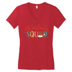 Christmas Squad Svg Women's V-Neck T-Shirt -Noel Outfits Store pd.2526362609.72.25087358.s3.1 front red ffffff none x0y0 138 800x800 1