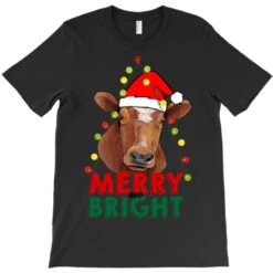 Merry And Bright Cow With Christmas Lights T-Shirt 9 Merry And Bright Cow With Christmas Lights T-Shirt -Noel Outfits Store pd.2526365362.24.25087702.s3.1 front black ffffff none x11.5y0 157 800x800 1