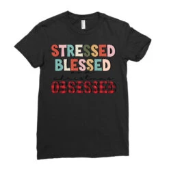 Stressed Blessed And Christmas Obsesse Ladies Fitted T-Shirt -Noel Outfits Store pd.2526384588.36.25088381.s3.1 front black ffffff none x0y0 154 800x800 1