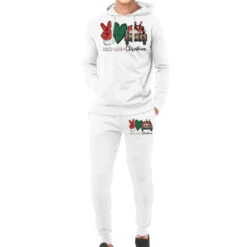 Peace Love Christmas Sublimation Hoodie & Jogger Set