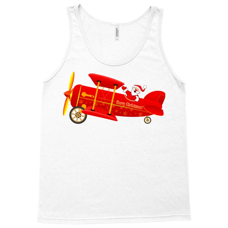 Santa Christmas Holiday Plane Kids Tank Top 5 Santa Christmas Holiday Plane Kids Tank Top - Image 3