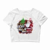 Christmas Santa Claus Decoration Crop Top -Noel Outfits Store pd.2526393817.87.25089245.s3.1 front white ffffff none x7.5y0 131 800x800 1