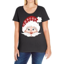 Christmas Santa Claus Winter Ladies Curvy T-Shirt
