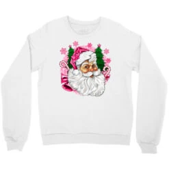 Pink Christmas Santa Claus Crewneck Sweatshirt -Noel Outfits Store pd.2526424034.32.25087074.s3.1 front white ffffff none x0y0 124 800x800 1