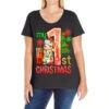 My First Christmas Rabbit Ladies Curvy T-Shirt -Noel Outfits Store pd.2526433173.116.25087028.s3.1 front black ffffff none x0y0 133 800x800 1