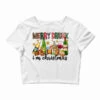 Merry Drunk I'm Christmas With Alcohol Crop Top -Noel Outfits Store pd.2526443415.87.25087013.s3.1 front white ffffff none x0y0 146 800x800 1