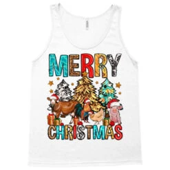 Merry Christmas Trees Farm Animals Tank Top -Noel Outfits Store pd.2526444116.30.25087008.s3.1 front white ffffff none x0y0 180 800x800 1