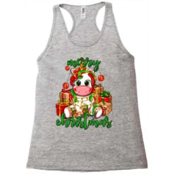 Merry Christmas Unicorn Racerback Tank -Noel Outfits Store pd.2526444267.45.25087007.s3.1 front grey ffffff none x7y0 130 800x800 1