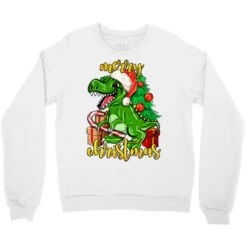 Merry Christmas T-Rex Crewneck Sweatshirt -Noel Outfits Store pd.2526444770.32.25087000.s3.1 front white ffffff none x0.5y0 123 800x800 1