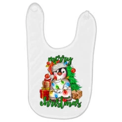 Merry Christmas Penguin Baby Bibs