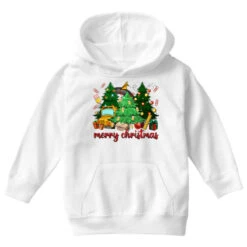 Merry Christmas School Bus Christmas Trees Youth Hoodie -Noel Outfits Store pd.2526445311.53.25086998.s3.1 front white ffffff none x2.5y0 108 800x800 1