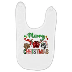 Merry Christmas Paws Baby Bibs
