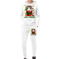 Merry Christmas Hot Chocolate Coffee Cup With Cute Hoodie & Jogger Set