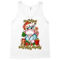Merry Christmas Hippopotamus Tank Top -Noel Outfits Store pd.2526446426.30.25086988.s3.1 front white ffffff none x13.5y0 153 800x800 1