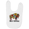 Merry Christmas Bison Baby Bibs