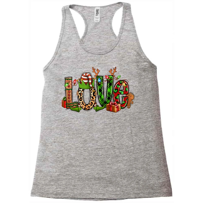Love Christmas Elf Racerback Tank 5 Love Christmas Elf Racerback Tank - Image 3