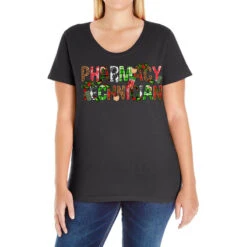 Pharmacy Technician Christmas Ladies Curvy T-Shirt