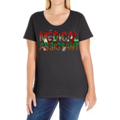 Medical Assistant Christmas Ladies Curvy T-Shirt