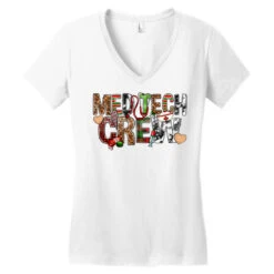 Med Tech Crew Nurse Christmas Women's V-Neck T-Shirt -Noel Outfits Store pd.2526522570.72.25091852.s3.1 front white ffffff none x0y0 138 800x800 1