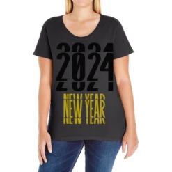 New Year 2024,merry Christmas Ladies Curvy T-Shirt