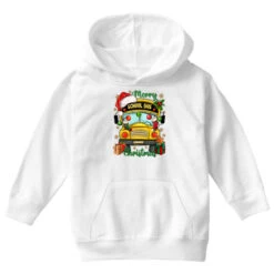 Merry Christmas School Bus And Gift Boxes Youth Hoodie -Noel Outfits Store pd.2526561293.53.25093314.s3.1 front white ffffff none x18y0 77 800x800 1