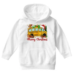 Merry Christmas School Bus Youth Hoodie -Noel Outfits Store pd.2526561679.53.25093311.s3.1 front white ffffff none x0y0 113 800x800 1