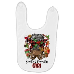 Afro Messy Bun Christmas Gigi Baby Bibs