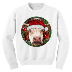 Hereford Cow Christmas Youth Sweatshirt -Noel Outfits Store pd.2526590213.52.25093931.s3.1 front white ffffff none x0y0 169 800x800 1
