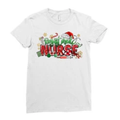 Registered Nurse Christmas Ladies Fitted T-Shirt -Noel Outfits Store pd.2526592624.36.25093866.s3.1 front white ffffff none x0y0 154 800x800 1