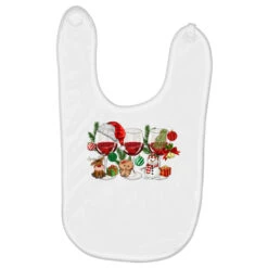 Christmas Wine Glasses Baby Bibs